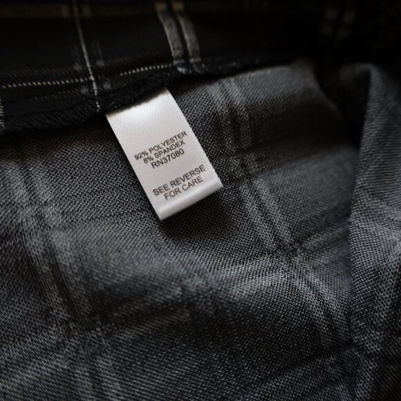 BANANA REPUBLIC Size 0 XS Black Yellow Skirt Blouse Set Career Pencil Office - Picture 11 of 11